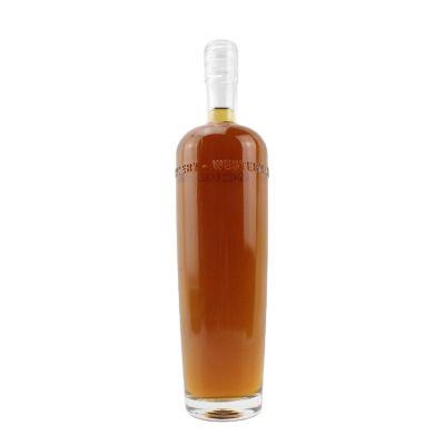 Can be custom classic good quality 750ml clear liquor glass bottle