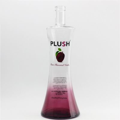 Silk print processing 750ml liquor glass bottle 