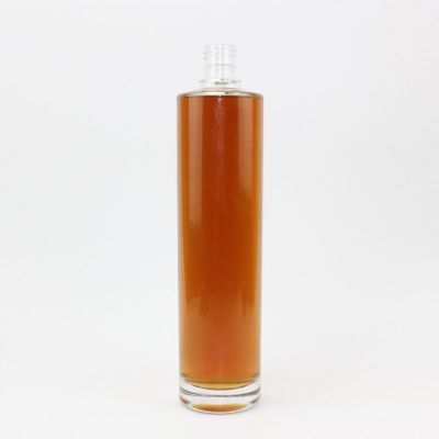 750ml clear glass bottle wine glass bottle support customized