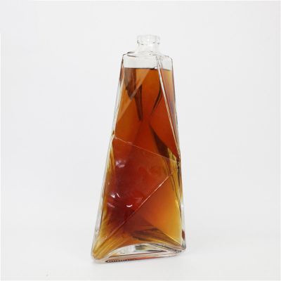 Cylinder Liquor Bottles 750ml Glass Liquor Bottle With Customized Shape