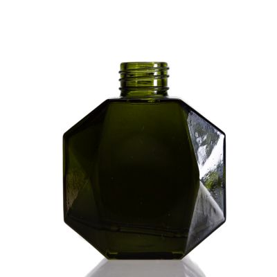 Custom Aromatherapy Bottle Empty Glass Green 100ml diffuser Bottle With Cap