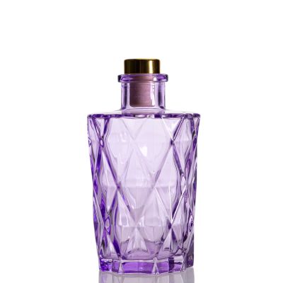 Custom Perfume Fagrance Bottle 185ml Purple Aroma Oil Empty Diffuser Bottle