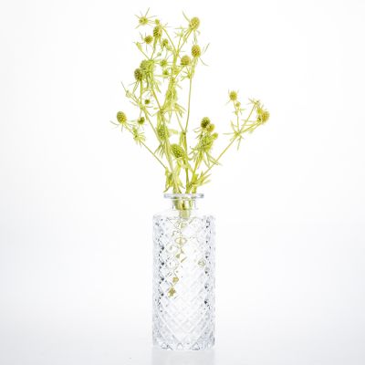 Wholesale Crystal Fancy 150ml Clear Empty Round Reed Diffuser Fragrance Bottle With Cork