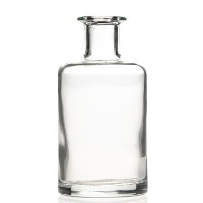 Home Fragrance Round Clear Aroma Bottle 200ml Glass Diffuser Bottles 
