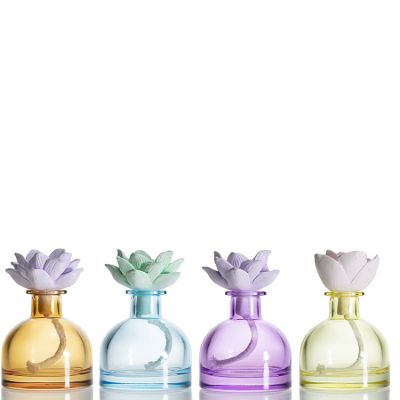 Wholesale Fragrance Oil Bottle Colored 90ml Empty Diffuser Reed Bottles 