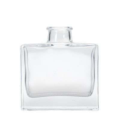 Room Fragrance Aromatherapy Bottle Glass Clear 100ml Square Diffuser Bottle