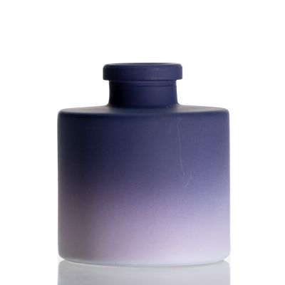 Custom Aroma Gradient Blue Mini Empty Diffuser Bottle 50ml Matte Diffuser Bottle For Sale