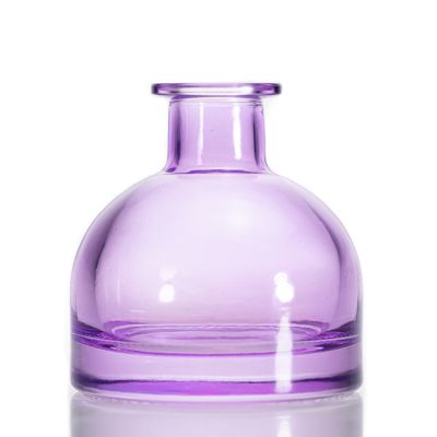 Decorative Aromatherapy Empty Diffuser Bottle Purple 100ml Aroma Glass Bottles For Diffusers 