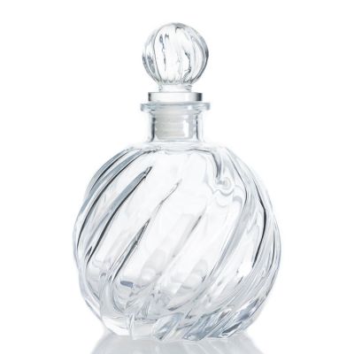 Home 250ml Aromatherapy Bottle Pineapple Shaped Clear Reed Empty Diffuser Bottle with Cork 