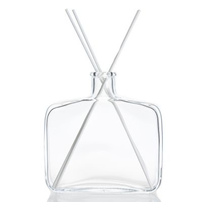 Custom Aroma Glass Diffuser Packaging Flat Square Empty Wine Bottles Reed Diffuser Bottles