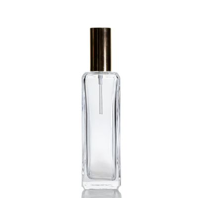 Wholesale Luxury Empty Glass 100ml Spray Bottle Clear Square Perfume Bottles