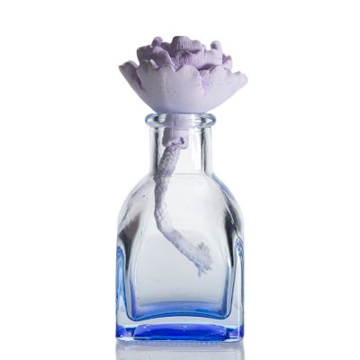 Supplier Diffuser Refill Perfume Bottle Emptyl Blue Glass Aroma 100ml Diffuser Bottle 