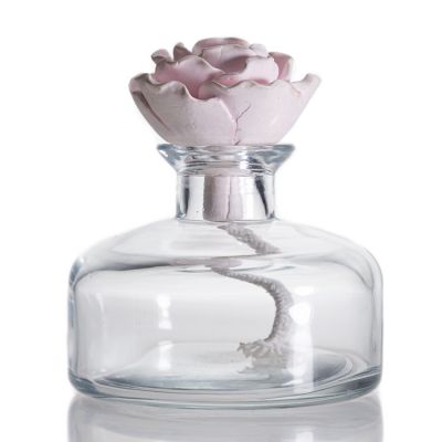 Wholesale Air Fresh Glass Aroma Bottle Empty 100ml Round Reed Diffuser Bottle