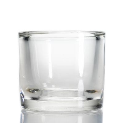 Custom Luxury Empty Clear Candle Holder Cylinder Small Candle Jar For Decorative