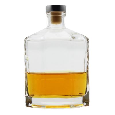 Factory Wholesale Empty Bottles Irregular Shape Gin Glass Bottle Rum Glass Bottle 330ML For Liquor Gin Rum