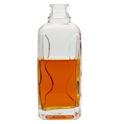 Wine bottles new deign engrave liquor glass bottle 700ml factory price for wholesale