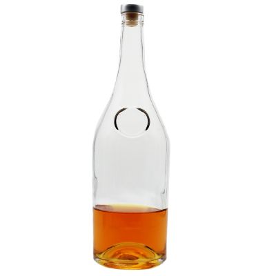 Custom promotional durable using whsiky brandy wodka wine 1L glass bottle 1000ml