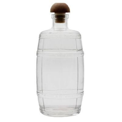 Custom wholesale high quality eco-friendly bamboo glass bottle gin vodka whisky 750ml bottles