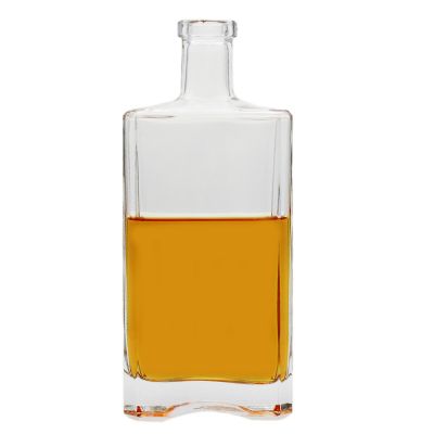 Whisky Glass Bottles 500ml 700ml Premium Rectangle Whisky Glass Bottles 700ml with cork