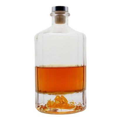 Professional manufacture cheap wine luxury glass bottles for gin with cap 