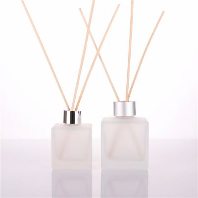 wholesale classic logo square home decoration fragrance diffuser glass sample bottle