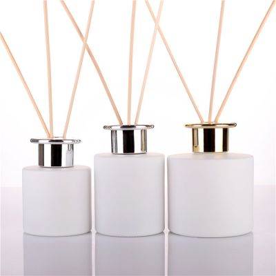 luxury white empty round reed fragrance oil burner glass bottle