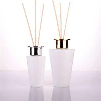 luxury frosted white logo printing empty fragrance glass bottle 100ml