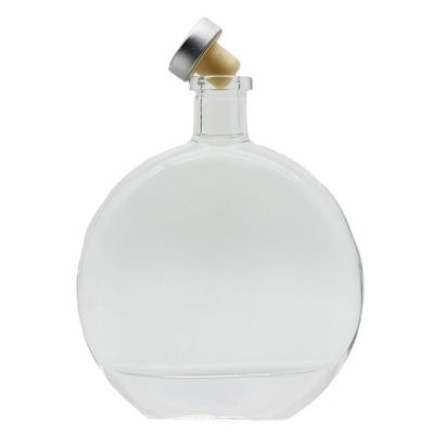 2021 wholesale high quality factory mini glass bottle oblate glass bottle