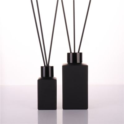 luxury black home decoration empty fragrance oil glass bottle