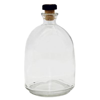 High quality custom hot selling good quality gin bottles round shape liquor vodka bottle for wholesale 