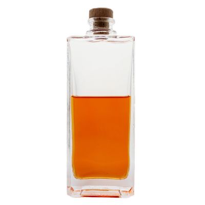 Custom hot selling good quality whisky brandy bottles 500ml square shape