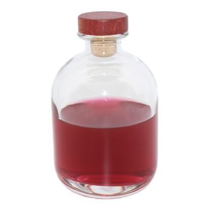 High quality custom hot selling good quality tequila glass bottle short round gift liquor glass bottle