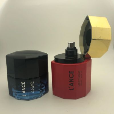 Sunrise 30ml blue gradient painting blue men perfume glass bottle 