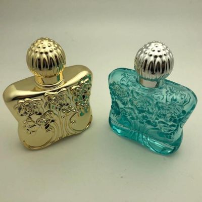 Sunrise embossed flower electro plating perfume bottle 50ml