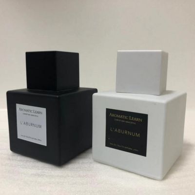 100ml european black square empty perfume glass bottle