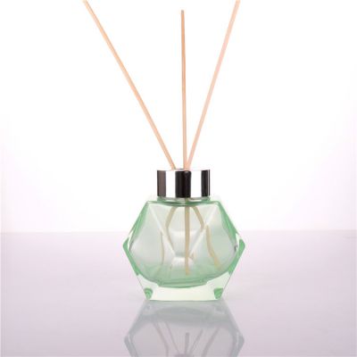 hot sale green shaped empty glass fragrance oil bottle