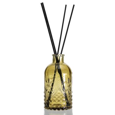 Engraving Design Diffuser Fragrance Bottle 220 ML Glass Fragrance Reed Diffuser