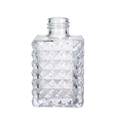 Room Decorative 100 ml Fragrance Bottles Clear Glass Reed Diffuser Bottle