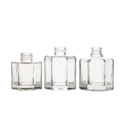 Hexagon Shape Aroma Diffuser Bottle 100ml 4oz Reed Diffuser Bottle With Black Cap