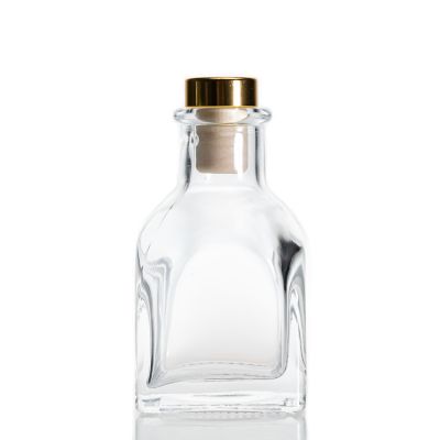 Chinese Manufacture Glass Fragrance Bottle 100ml Glass Reed Diffuser Bottle With Cork 