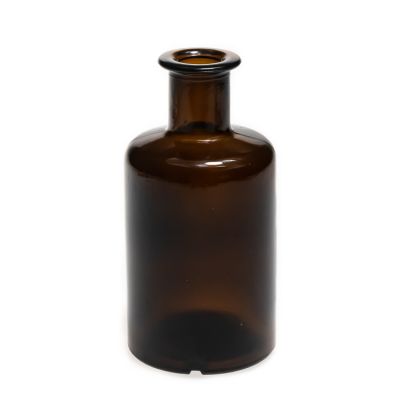 Amber Color Glass Reed Diffuser Bottle 250ml Glass Vase For Home Decoration
