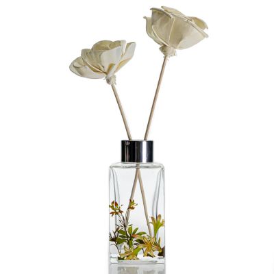 100ml Fragrance Reed Diffuser Bottle Square Glass Perfume Bottle With Cork