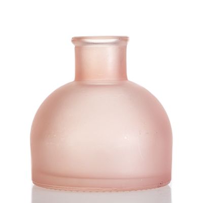 Pink Color Air Freshener Glass Bottle 120ml Glass Reed Diffuser Bottle For Aroma