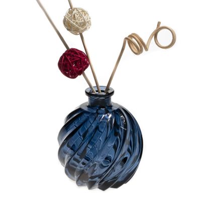 Accept Custom Vase Decoration 250ml Colored Glass Reed Diffuser Bottle For Decoration
