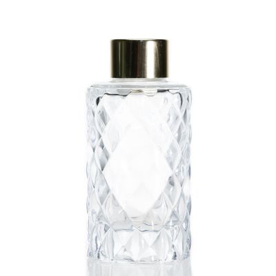Cosmetic Packaging Dispenser Bottles Engraving 100 ml Perfume Bottles Glass Reed Diffuser Bottles
