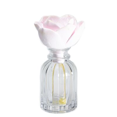 Engraving Design Reed Diffuser Bottles 40ML Glass Fragrance Bottles For Home Decoration