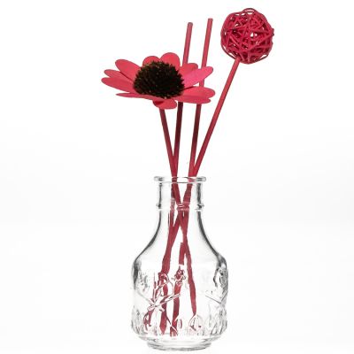 Custom High class crystal style reed diffuser bottle 100ml glass wine bottle with glass lid