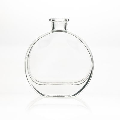 Hot sale classic style 100ml flat round shape glass diffuser bottle wholesale