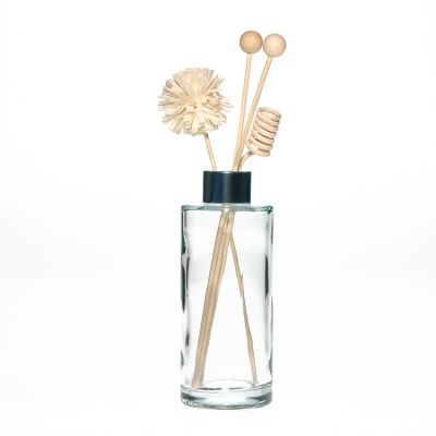 New arrival 150ml Cylinder shaped clear glass bottle for diffuser wholesale