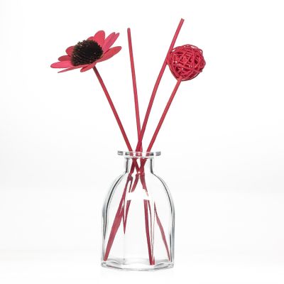 Luxury empty 150ml octagonal shaped glass perfume reed diffuser bottles with stopper